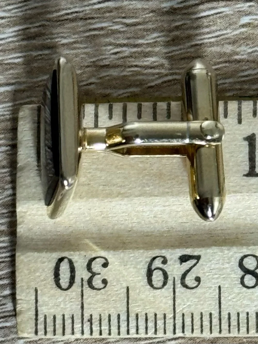 Vintage Swank Gold-ToneBlack Onyx Square-Shaped Cuff Links